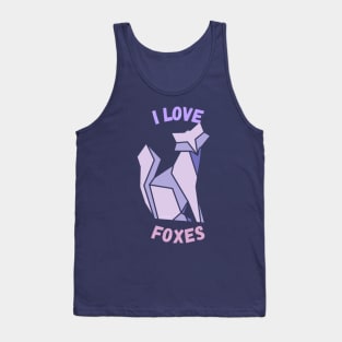 I love foxes - Geometric Tank Top